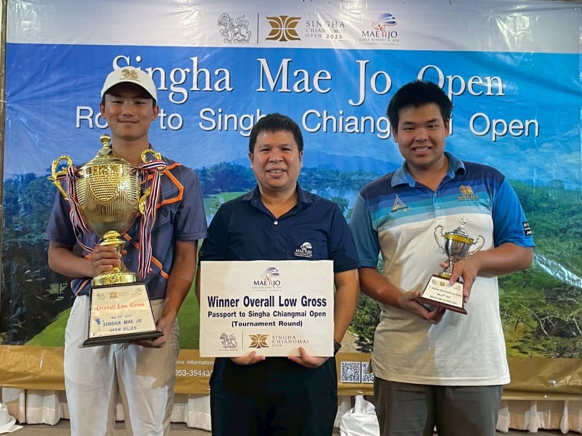 The winners of Singha Mae Jo Open 2024Road to Chiang Mai Open